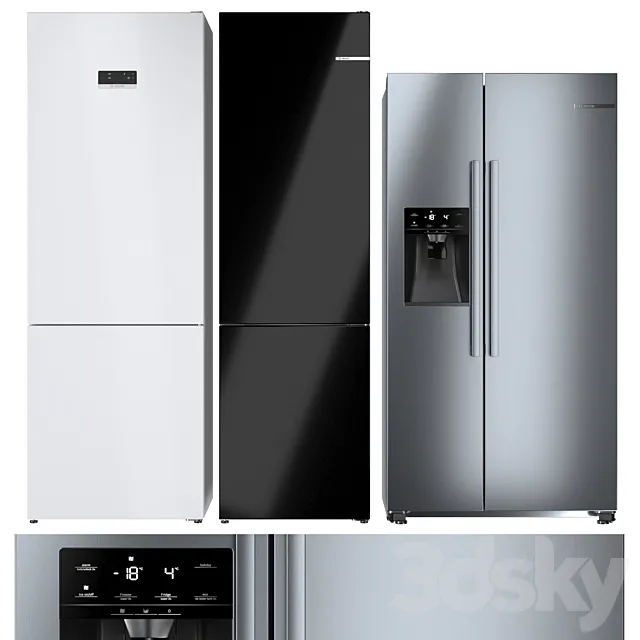 Refrigerator set BOSCH 7 3D Model