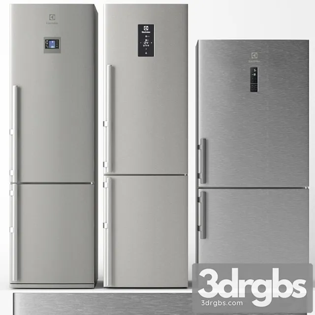 Refrigerator set electrolux 2 3D Model Free