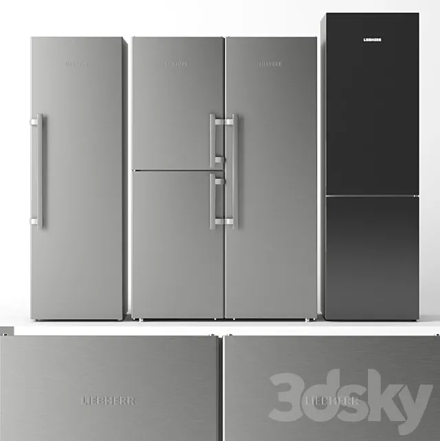 Refrigerator set Liebherr 3DModel