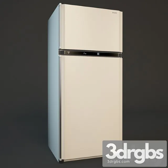 Refrigerator sharp sj-xe700mbe 2 3D Model Free