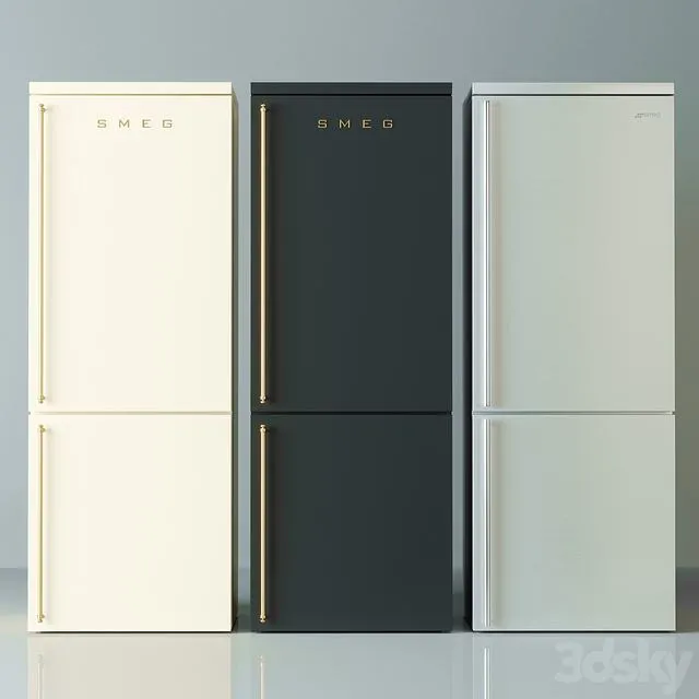 Refrigerator Smeg Coloniale 3D Model