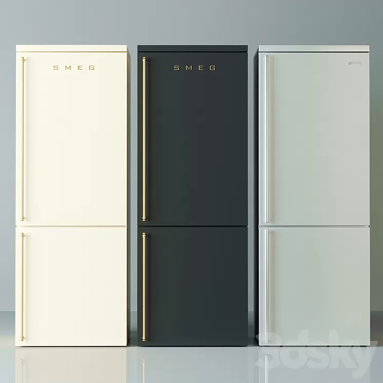 Refrigerator Smeg Coloniale 3D Model