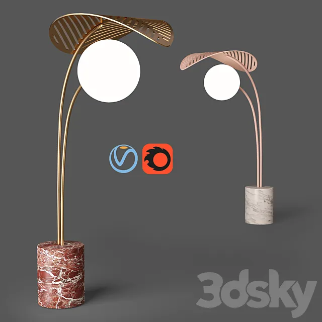 Refuge Floor Lamp by Marc Ange 3D Model