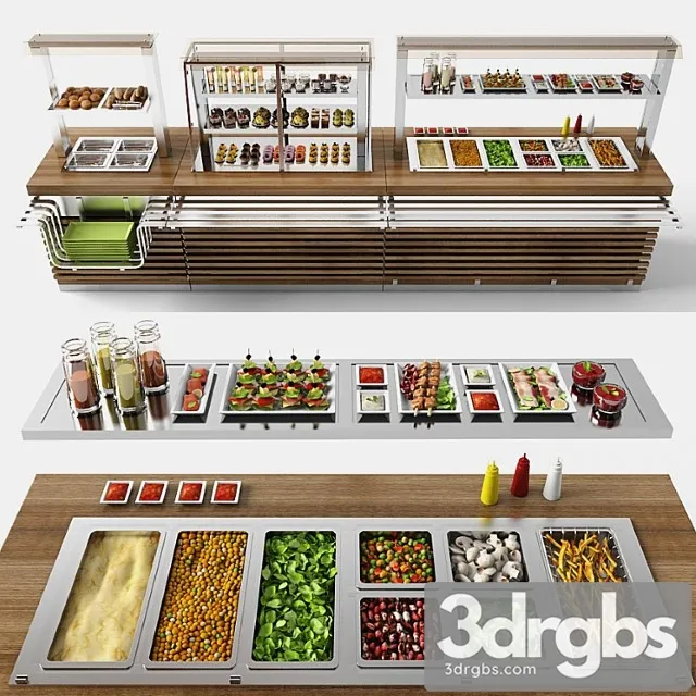 Regata food distribution line 3D Model Download
