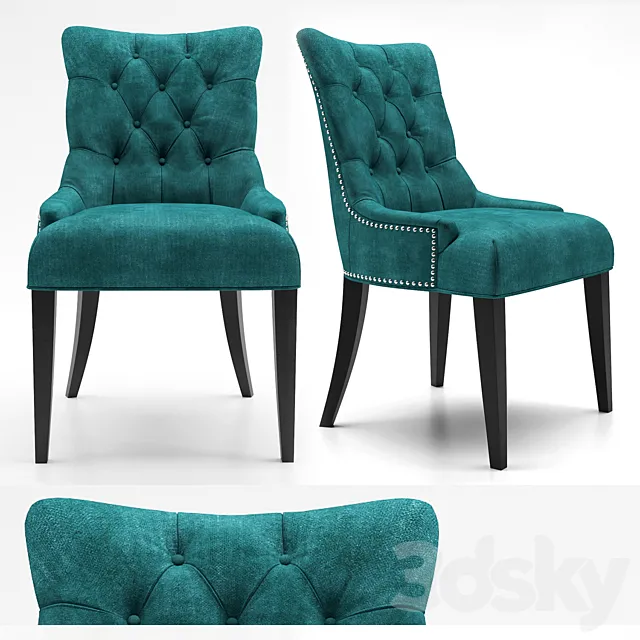 Regent Upholstered Dining Chair 3D Model