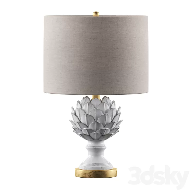 Regina Andrew Leafy Artichoke Ceramic Table Lamp 3D Model