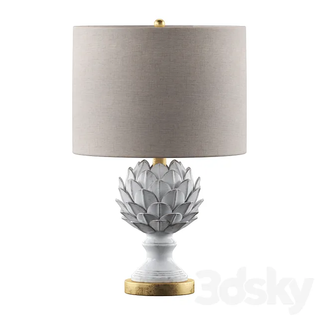 Regina Andrew Leafy Artichoke Ceramic Table Lamp 3DModel