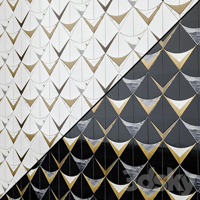 Regis Waterjet Mosaic Tile 2 3D Model