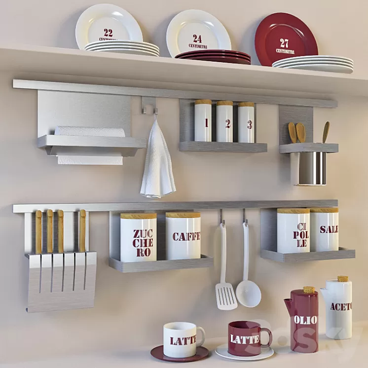 Reiling CHIARA and utensils 3D Model