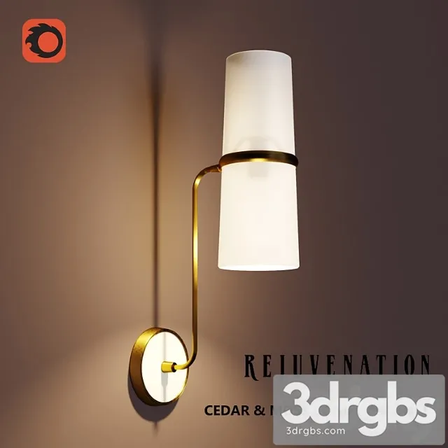 Rejuvenation-cedar & moss conifer sconce