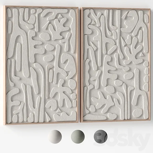 Relief artwork 22 - 3d art wall decor - Panels 3D Model
