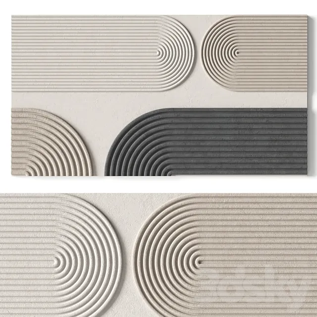 Relief artwork 41 - 3d art wall decor - Panel 3D Model