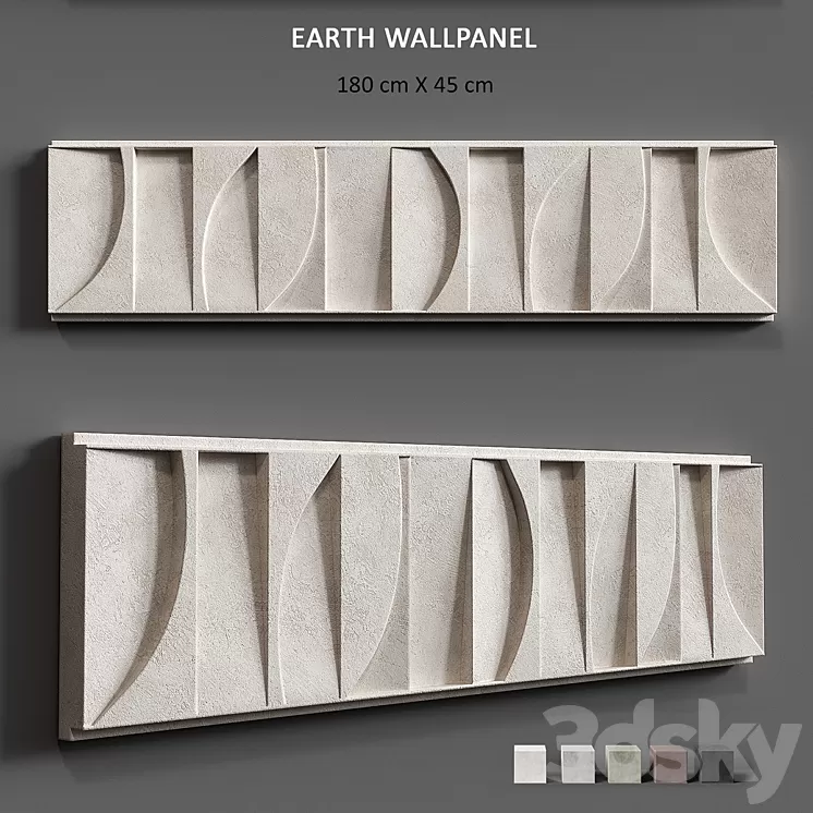 Relief Earth Wallpanel 3D Model