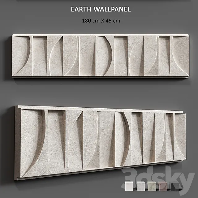 Relief Earth Wallpanel 3DModel