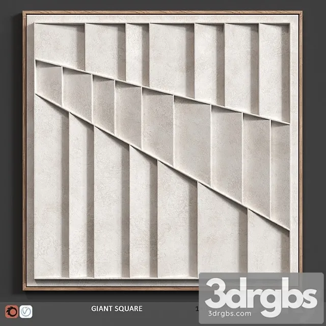Relief Giant Square 3D Model Free