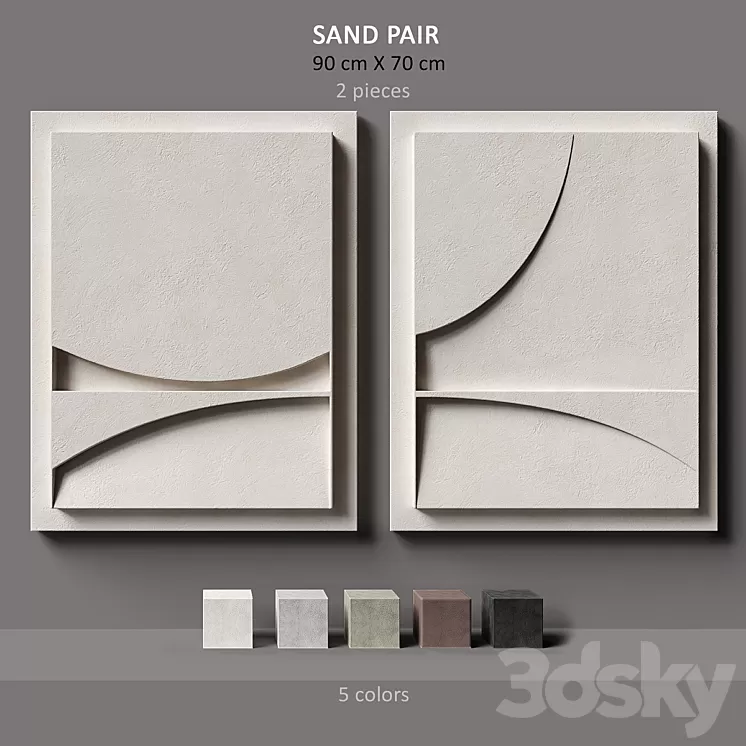 Relief Sand Pair 3D Model