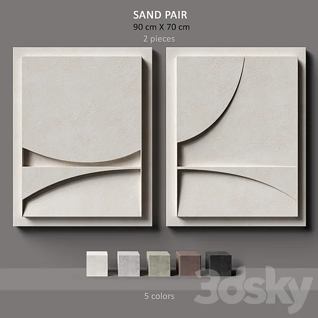 Relief Sand Pair 3DModel