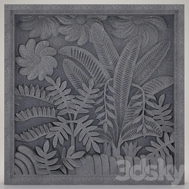 relief sunflower 3D Model