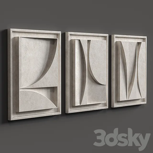 Relief TRIPTYCH SAND 3D Model