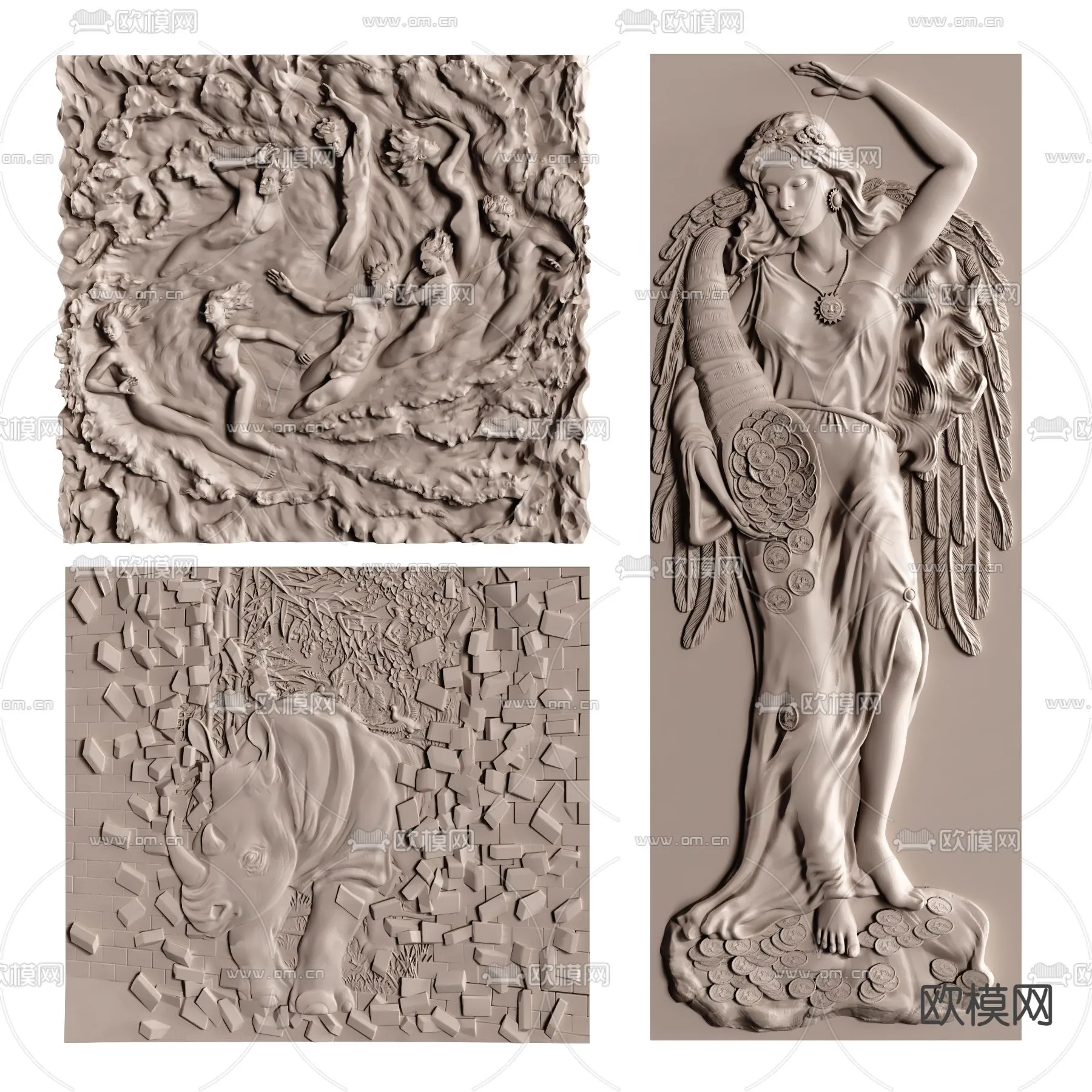 RELIEF - VRAY / CORONA - 3D MODEL - 2867
