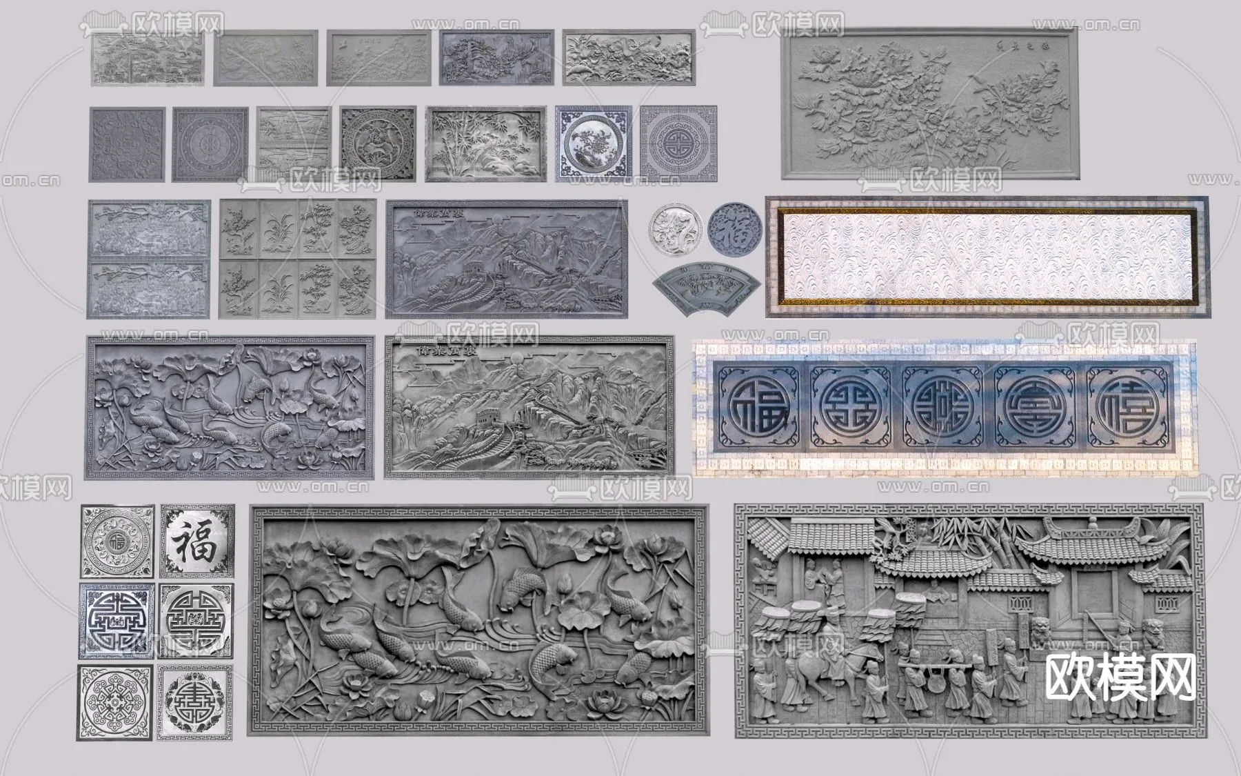 RELIEF - VRAY / CORONA - 3D MODEL - 2923