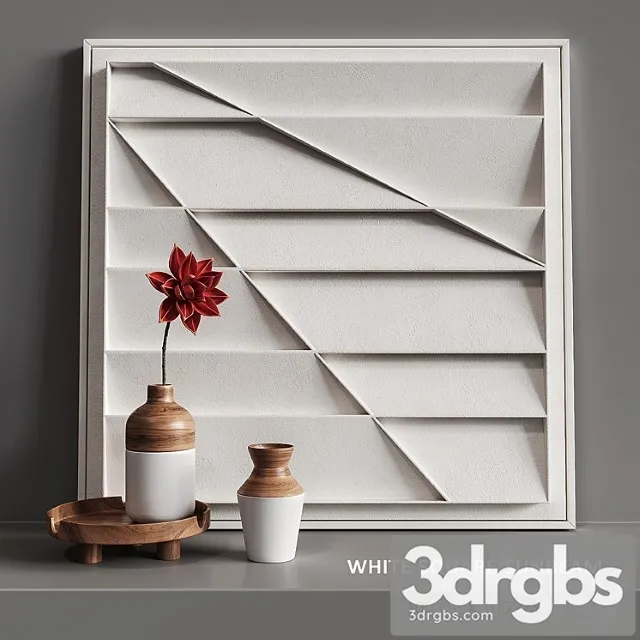 Relief white square sunbeam