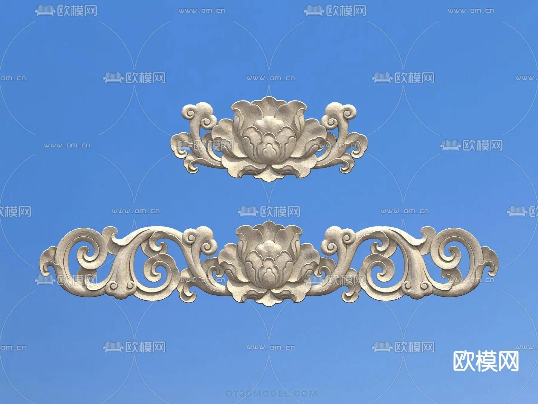 Relief with Pattern - 3D Models for Interior Decoration - 004