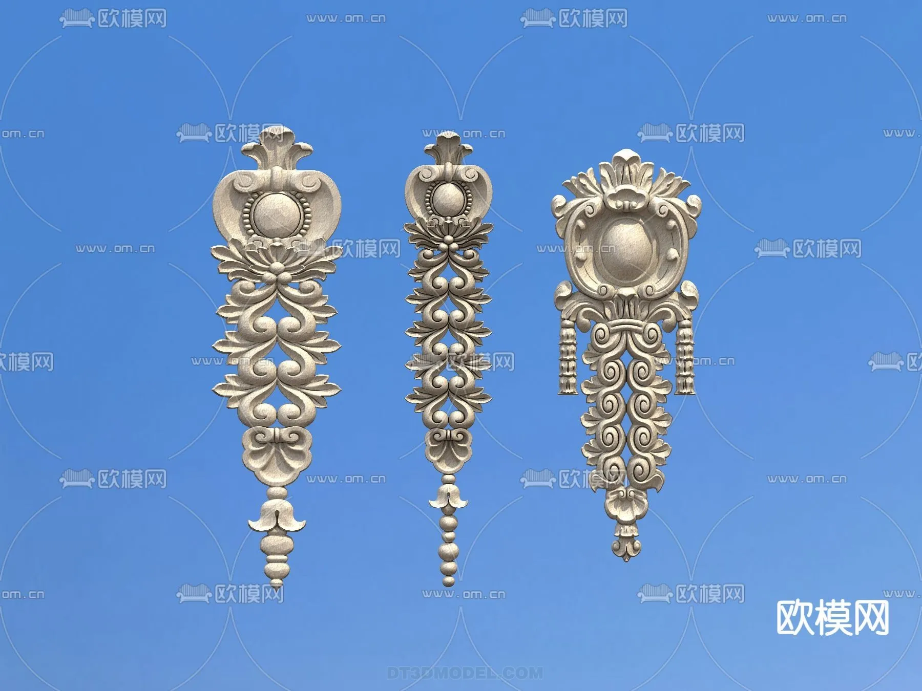 Relief with Pattern - 3D Models for Interior Decoration - 014