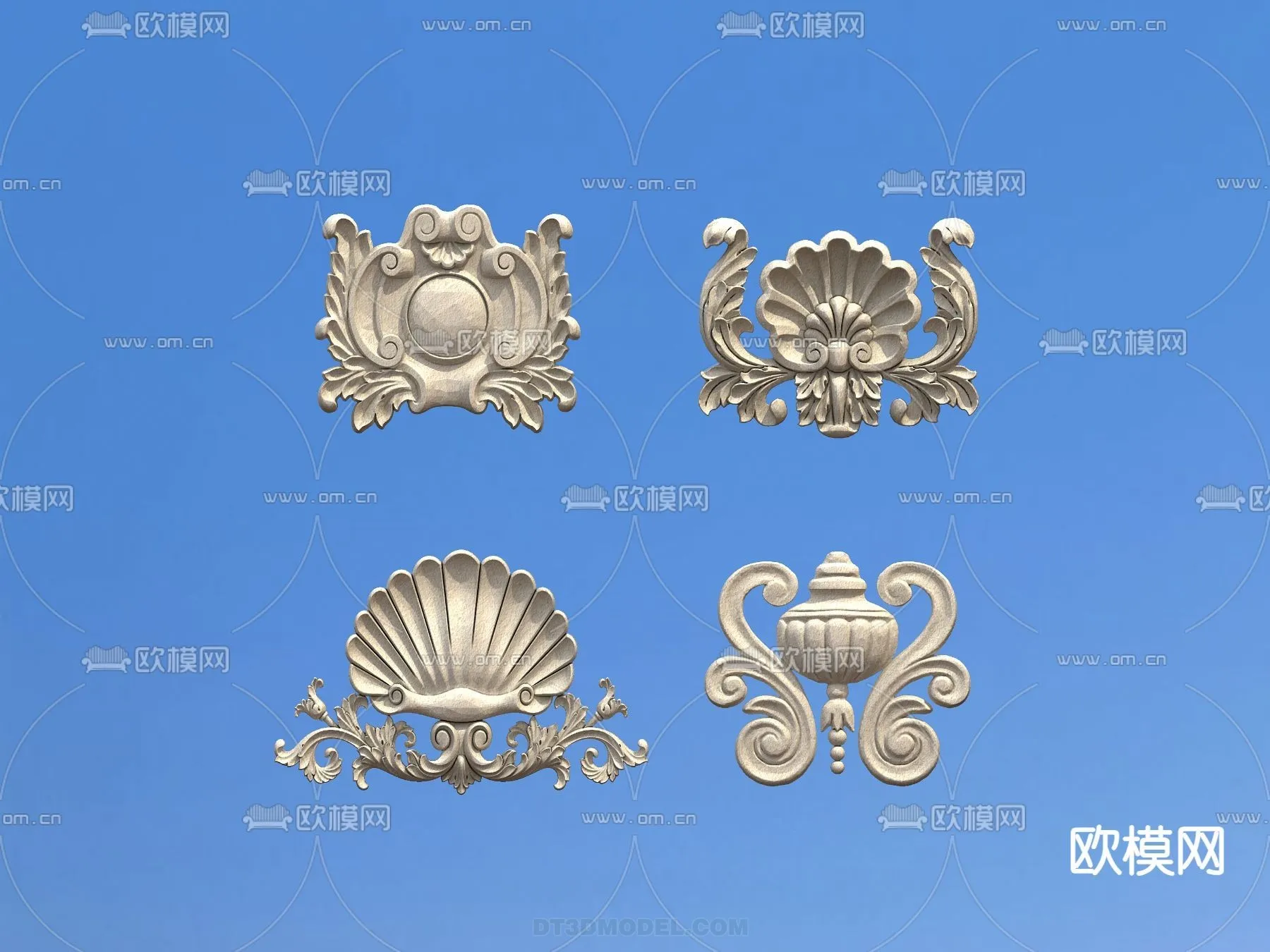 Relief with Pattern - 3D Models for Interior Decoration - 015