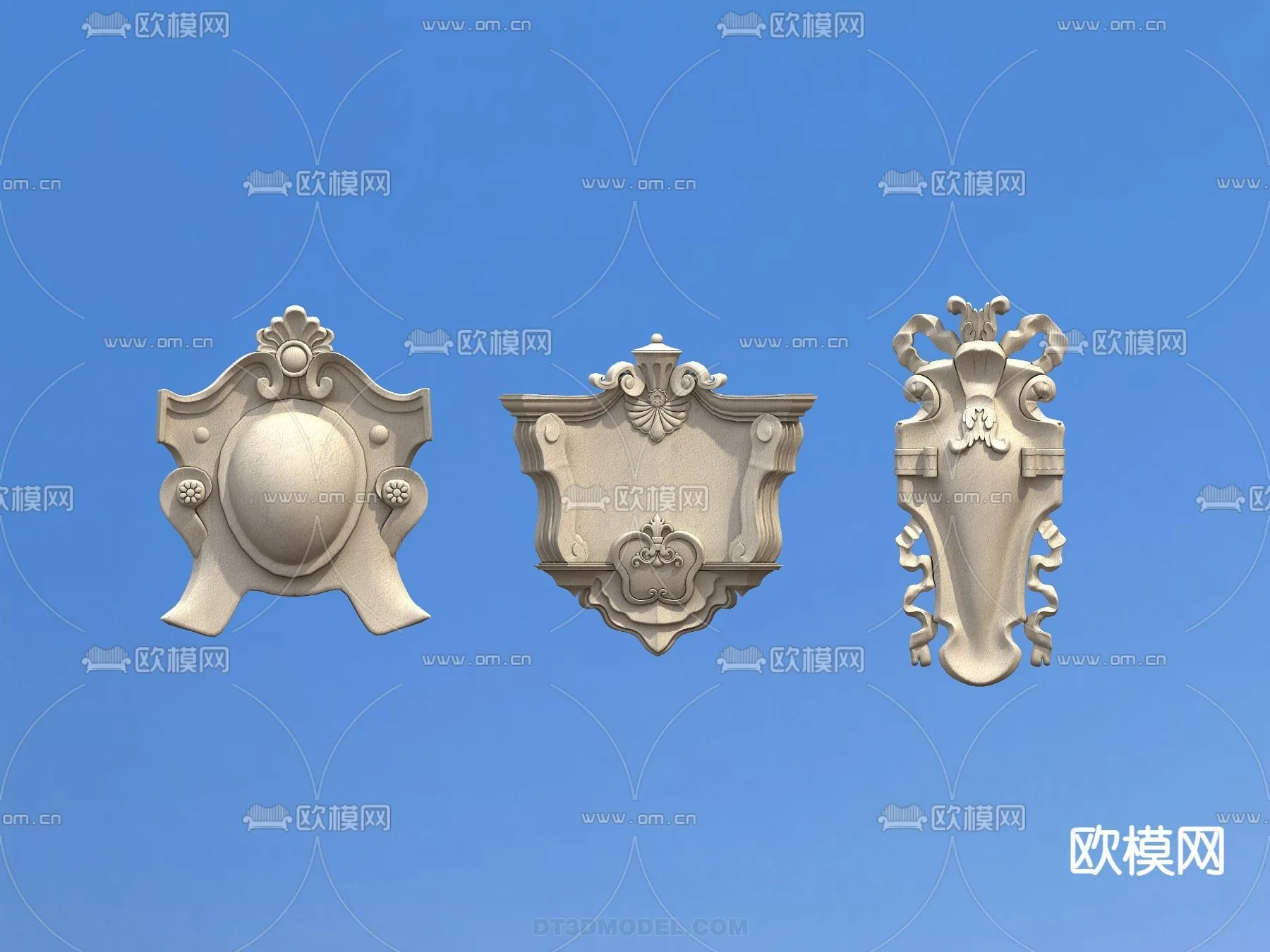 Relief with Pattern - 3D Models for Interior Decoration - 017