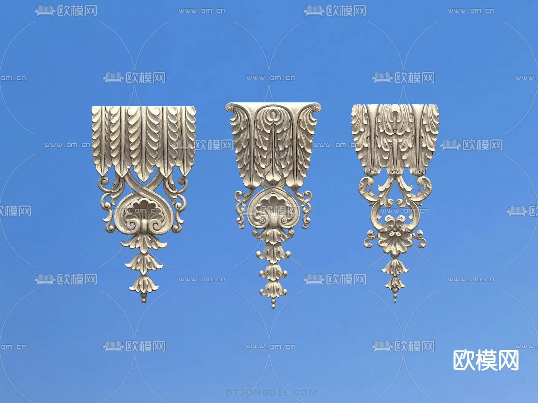 Relief with Pattern - 3D Models for Interior Decoration - 018