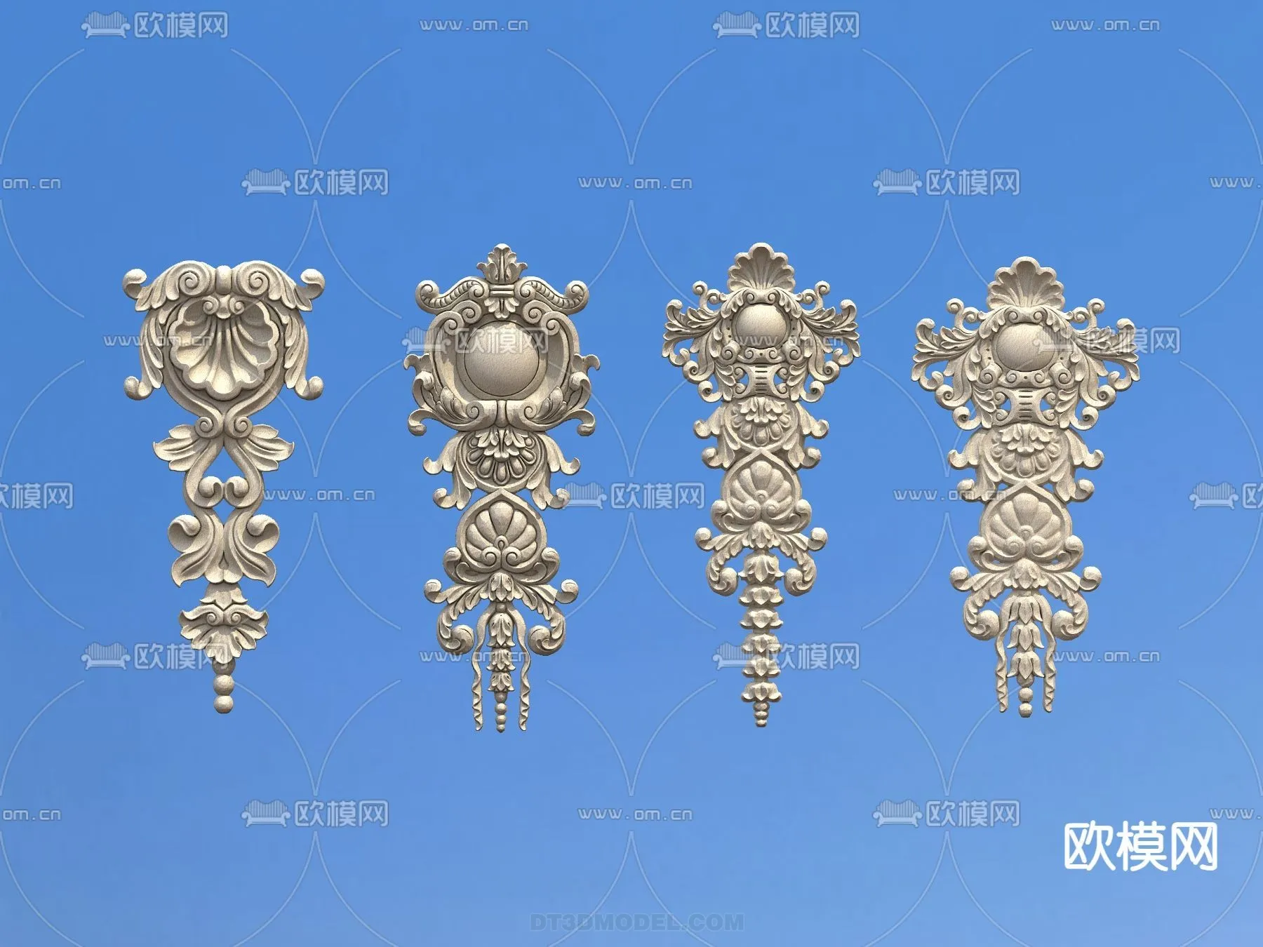 Relief with Pattern - 3D Models for Interior Decoration - 019
