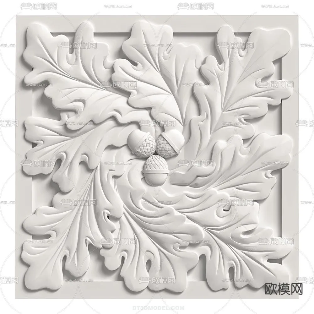 Relief with Pattern - 3D Models for Interior Decoration - 020