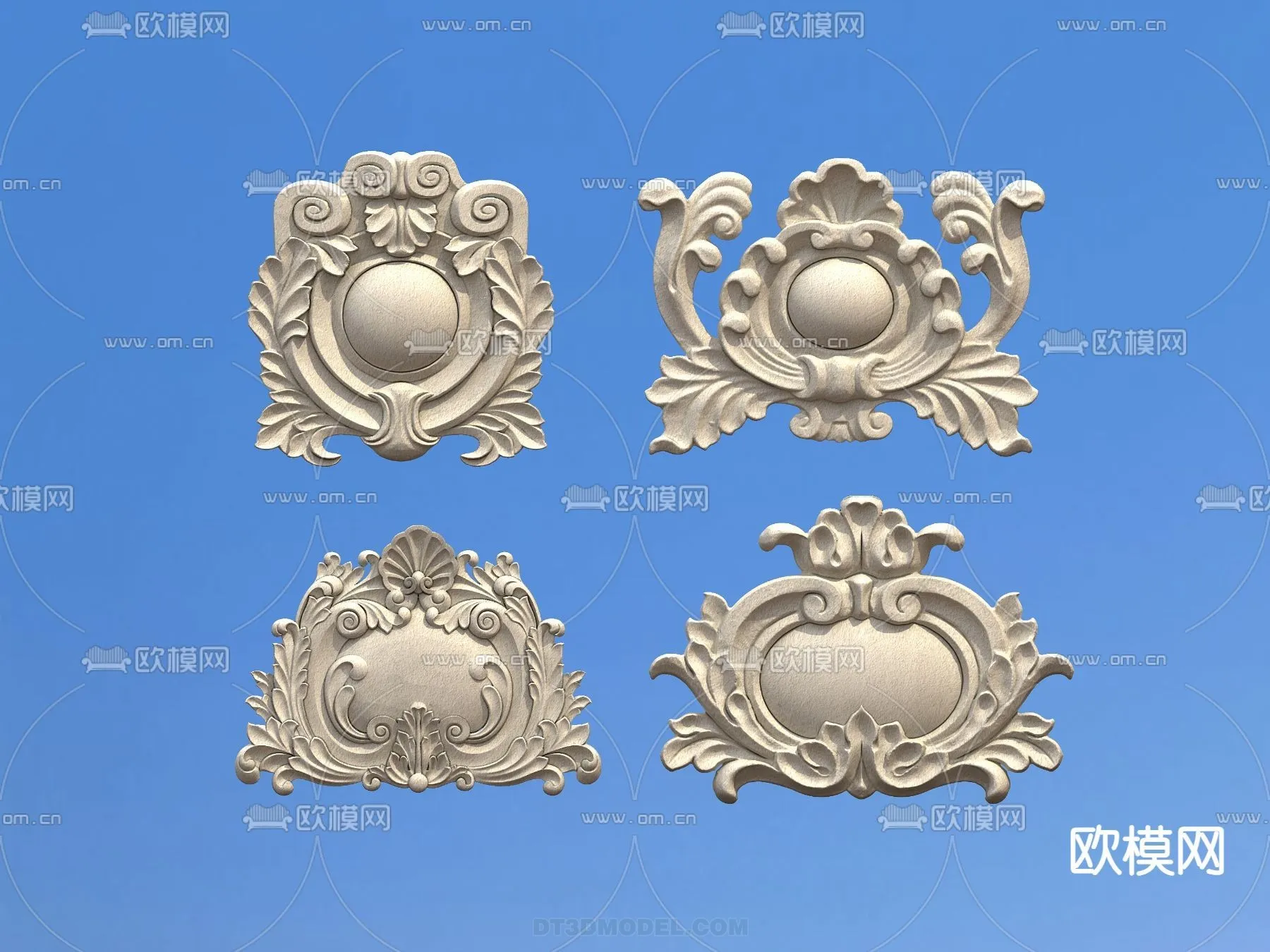 Relief with Pattern - 3D Models for Interior Decoration - 023