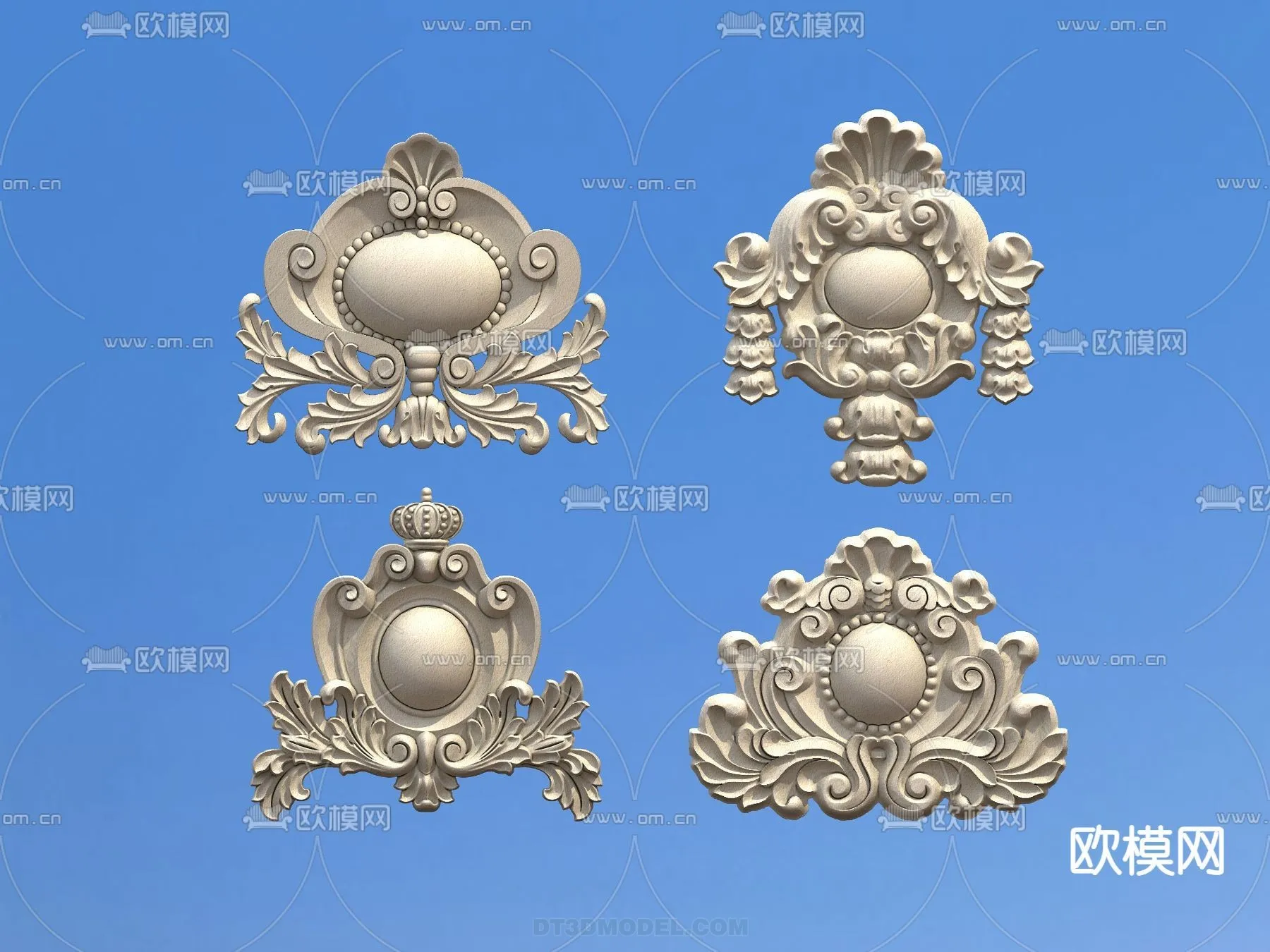 Relief with Pattern - 3D Models for Interior Decoration - 024