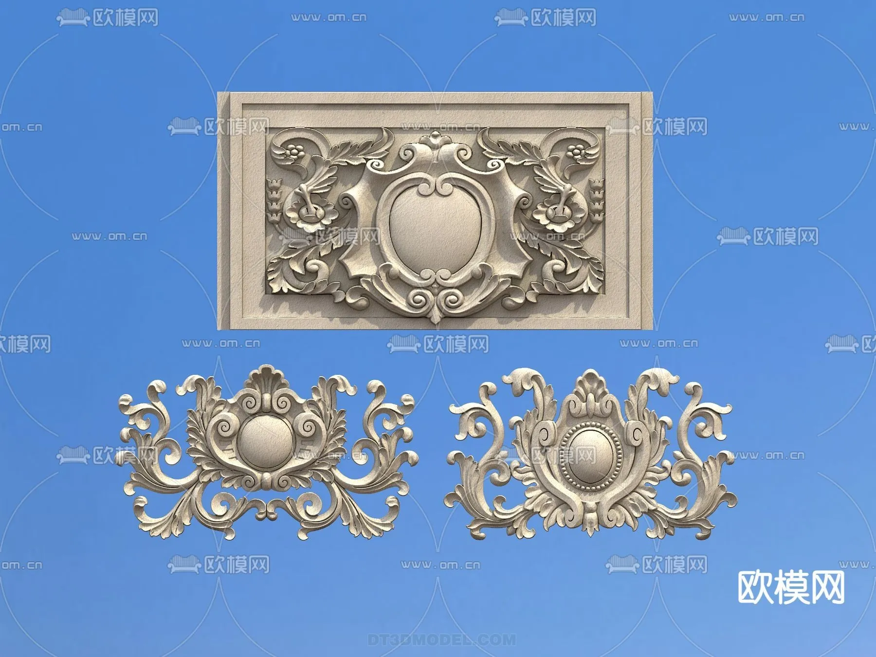 Relief with Pattern - 3D Models for Interior Decoration - 025