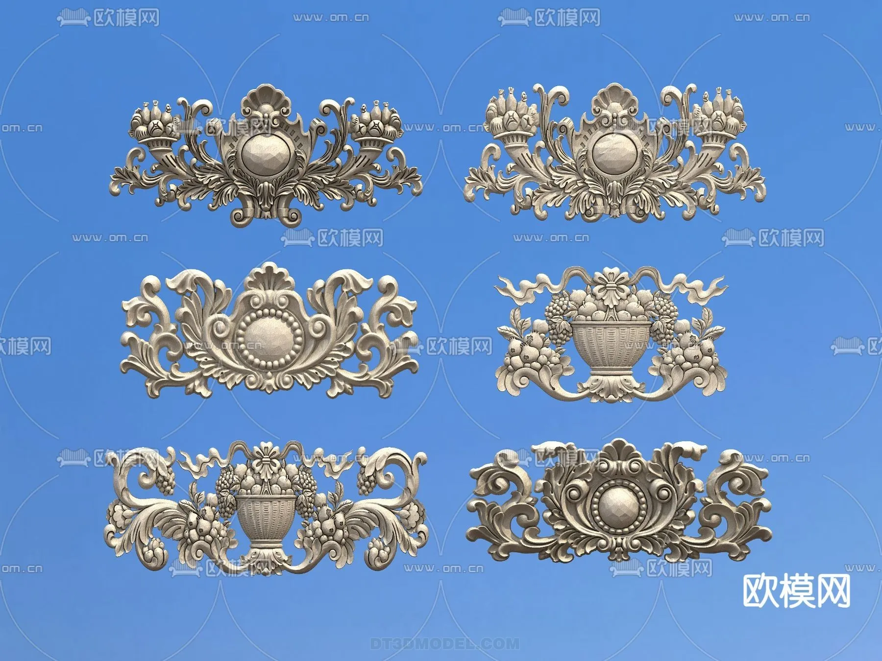 Relief with Pattern - 3D Models for Interior Decoration - 026