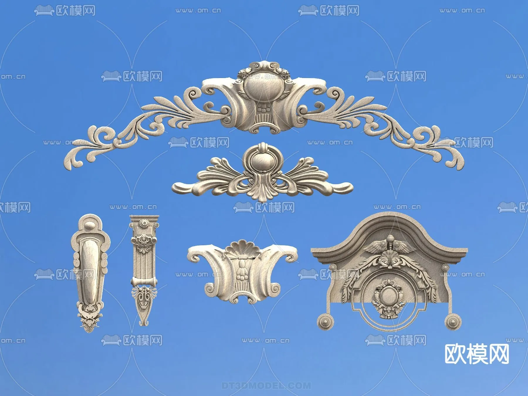 Relief with Pattern - 3D Models for Interior Decoration - 028