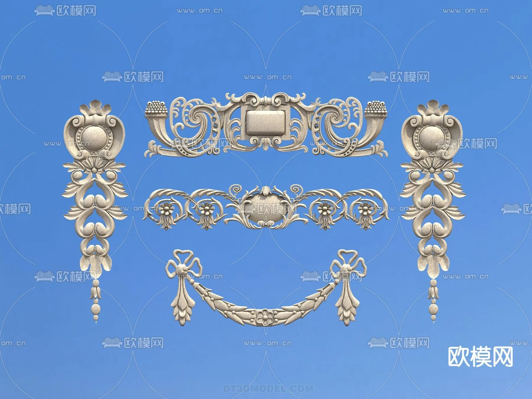 Relief with Pattern - 3D Models for Interior Decoration - 029