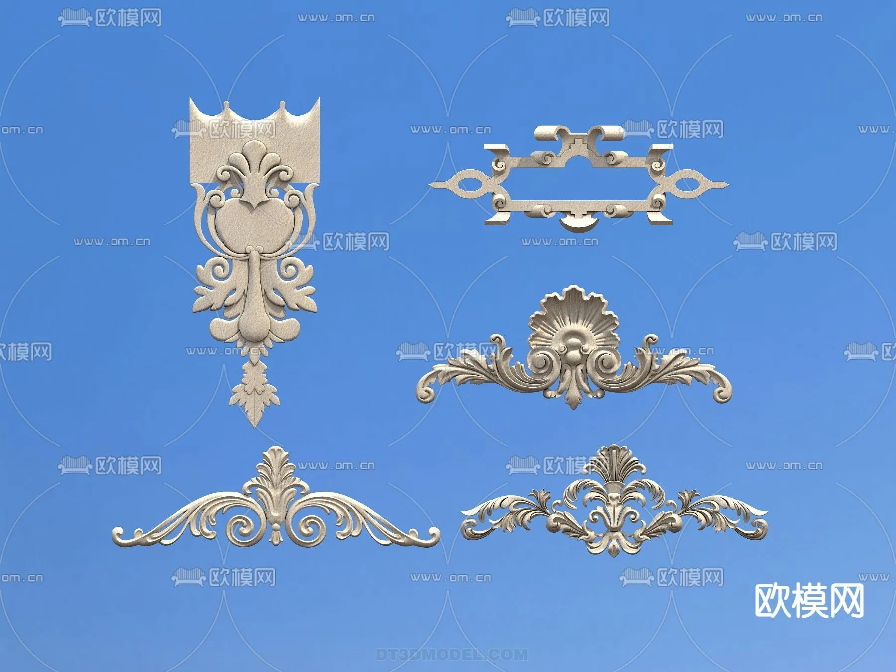 Relief with Pattern - 3D Models for Interior Decoration - 036