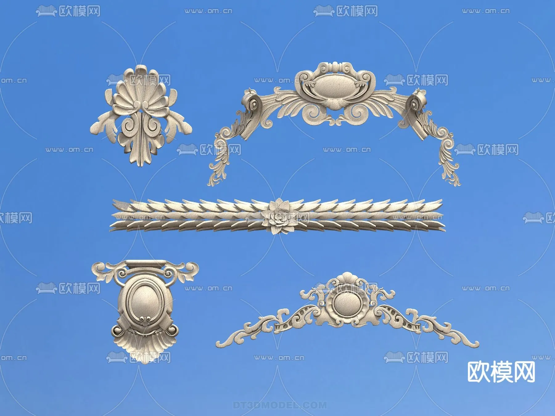 Relief with Pattern - 3D Models for Interior Decoration - 039