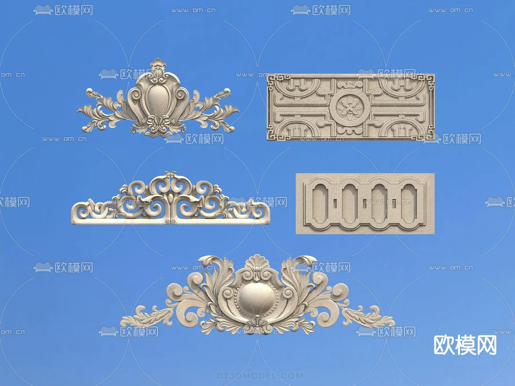 Relief with Pattern - 3D Models for Interior Decoration - 044