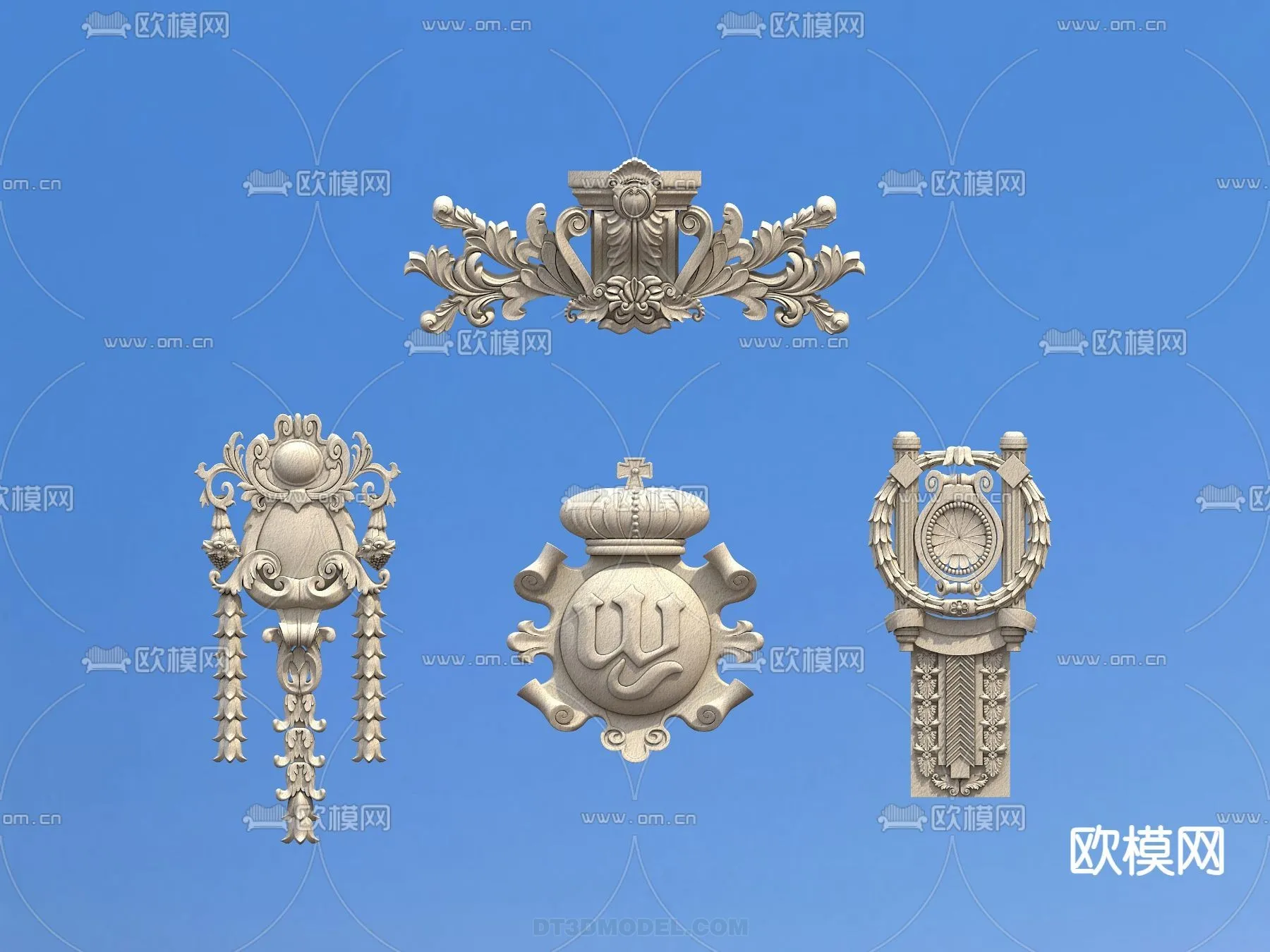 Relief with Pattern - 3D Models for Interior Decoration - 045