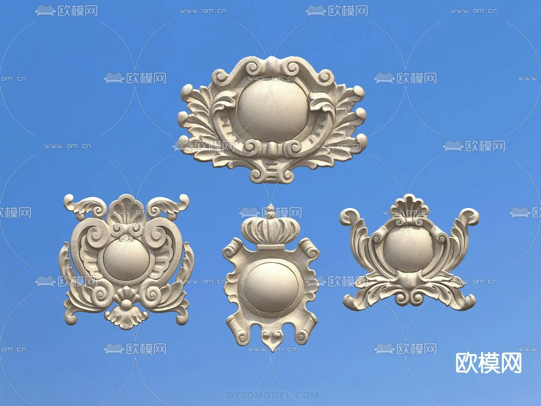 Relief with Pattern - 3D Models for Interior Decoration - 046