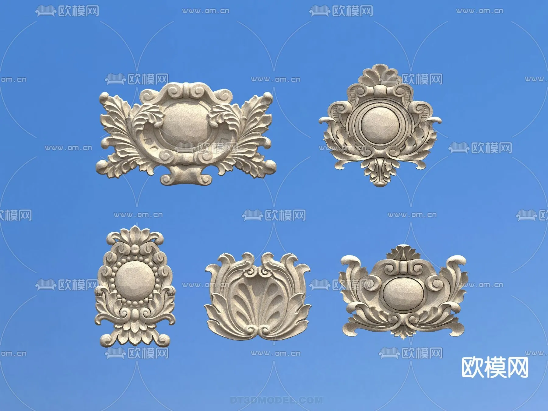 Relief with Pattern - 3D Models for Interior Decoration - 047