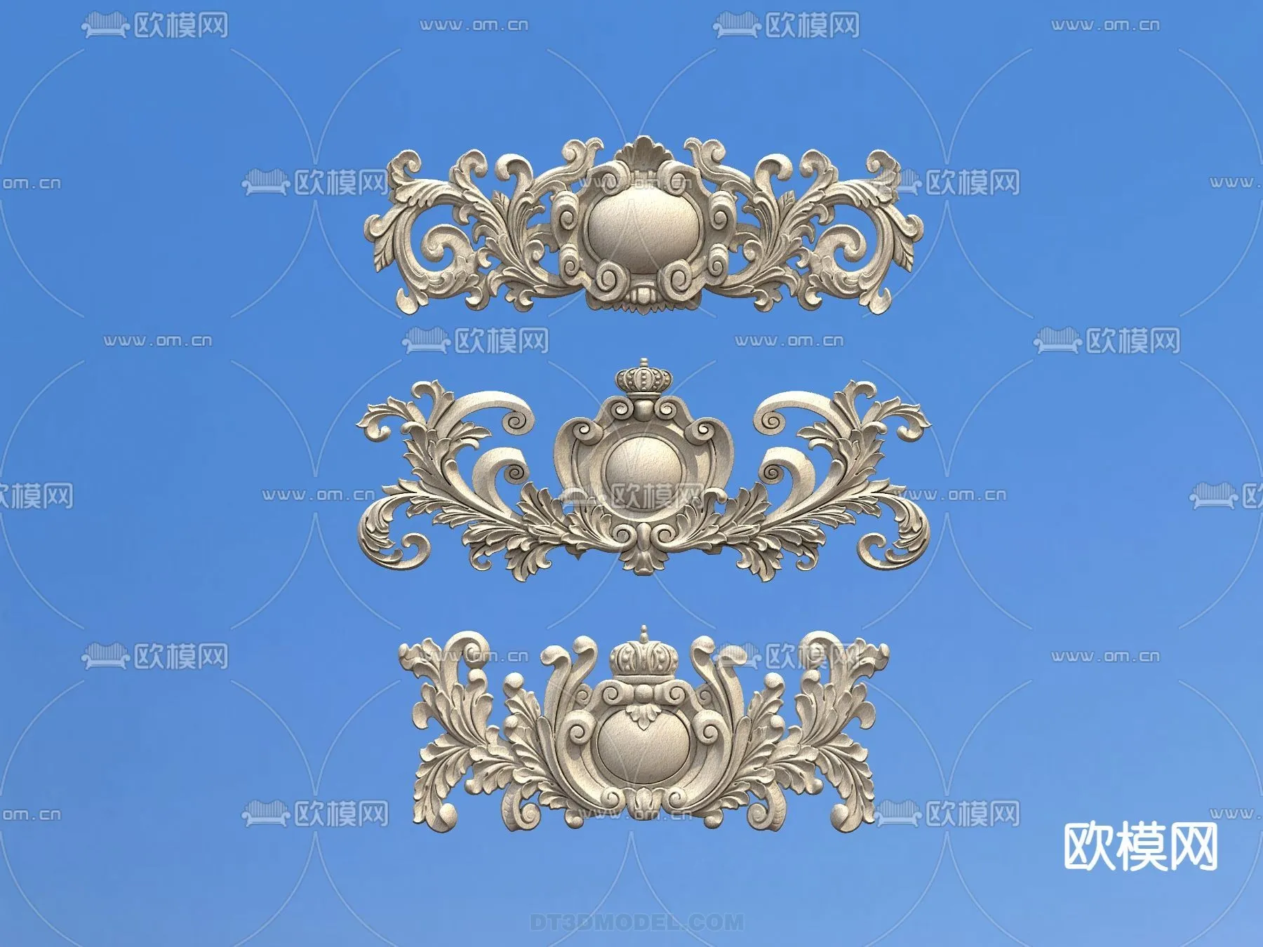 Relief with Pattern - 3D Models for Interior Decoration - 048