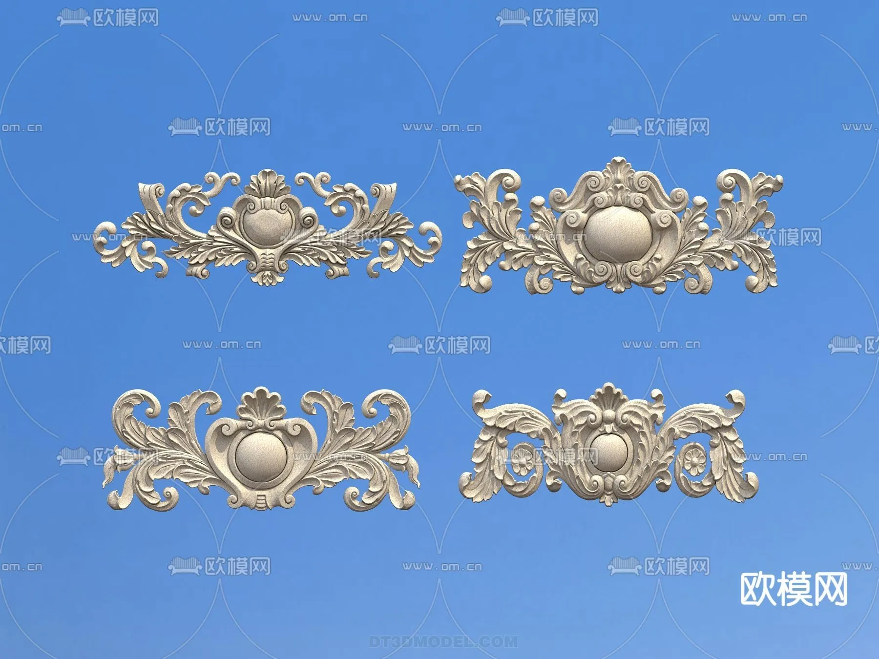 Relief with Pattern - 3D Models for Interior Decoration - 049