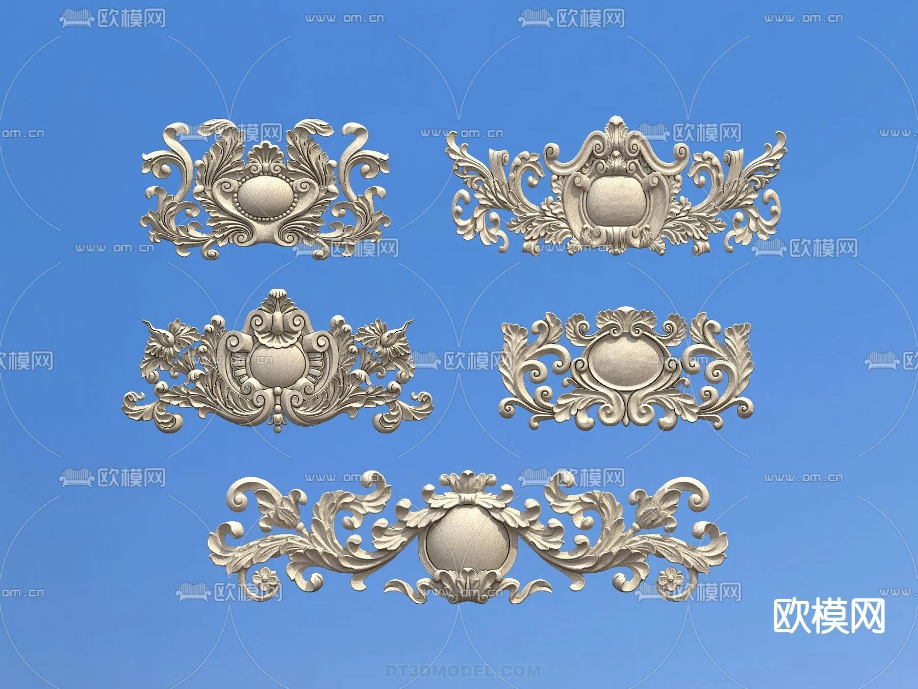 Relief with Pattern - 3D Models for Interior Decoration - 053