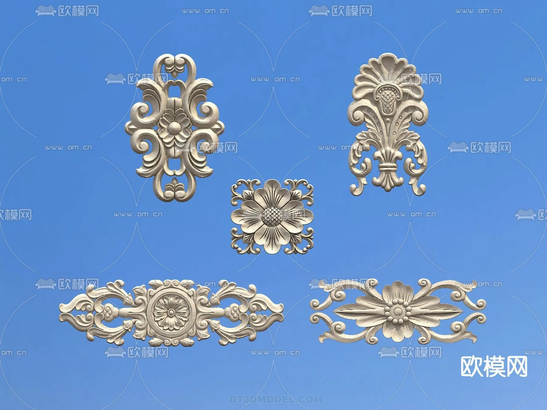 Relief with Pattern - 3D Models for Interior Decoration - 054