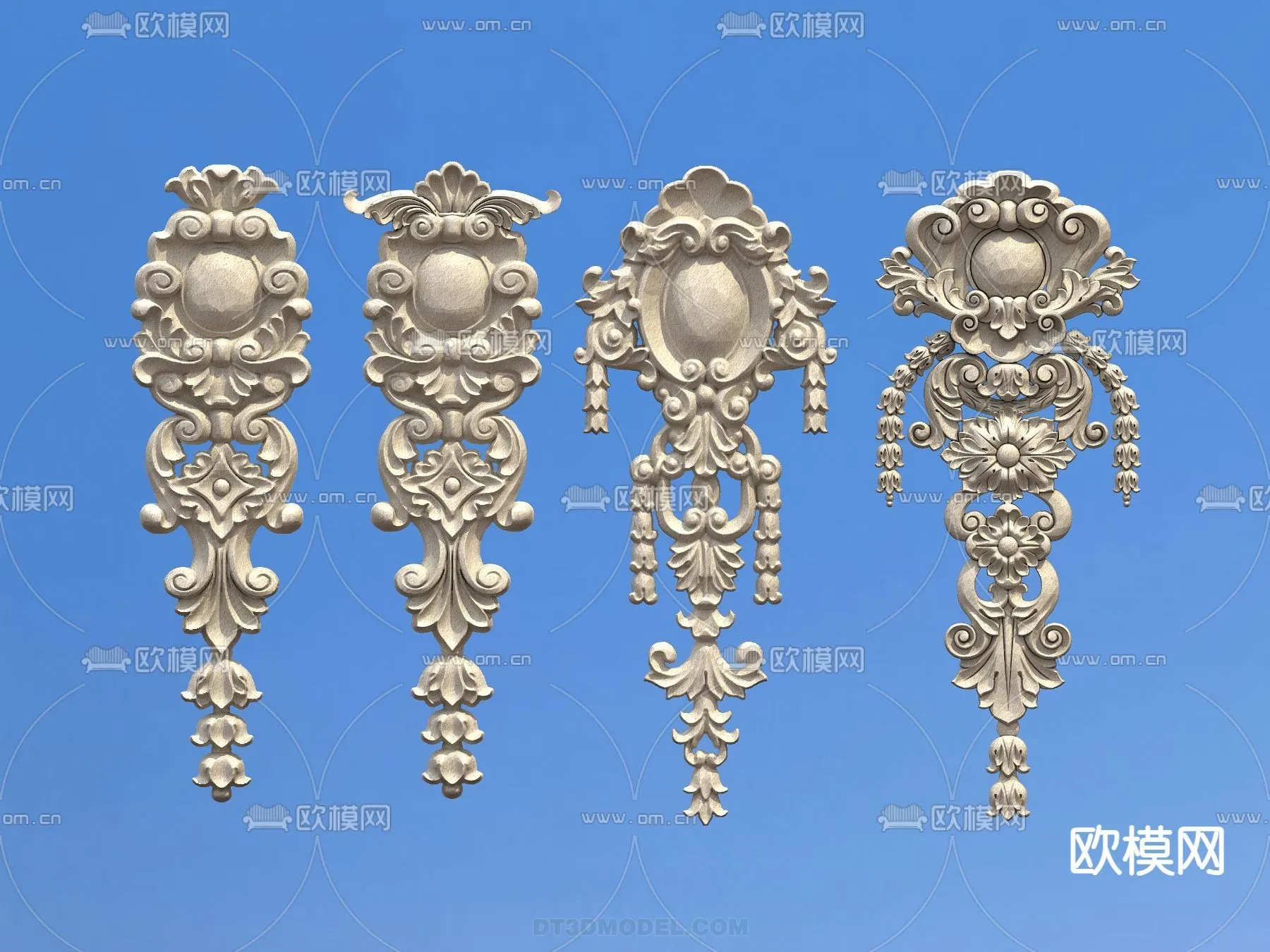 Relief with Pattern - 3D Models for Interior Decoration - 055